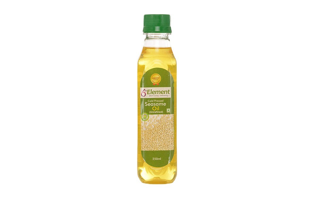 6th Element Cold Pressed Sesame Oil (Unrefined)   Plastic Bottle  250 millilitre